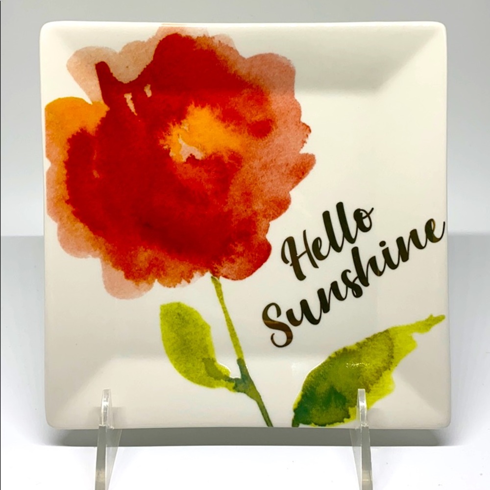 Lenox Watercolor Dahlia Tray